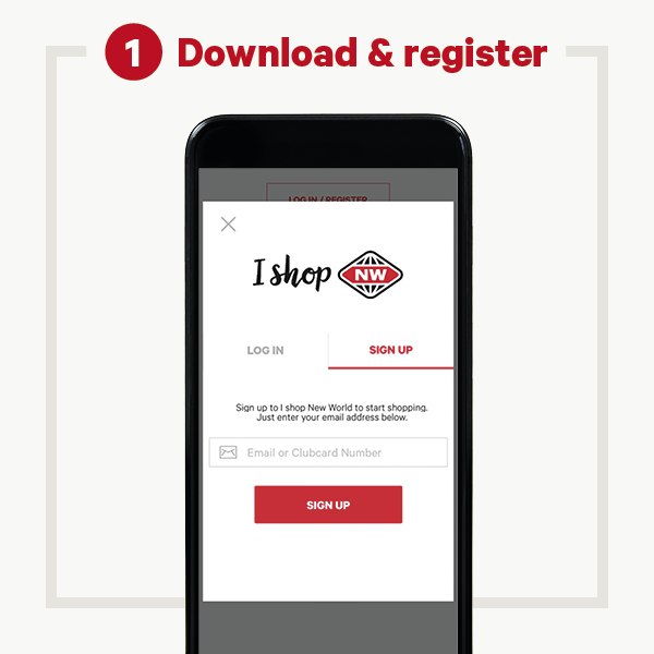 Download and register screen