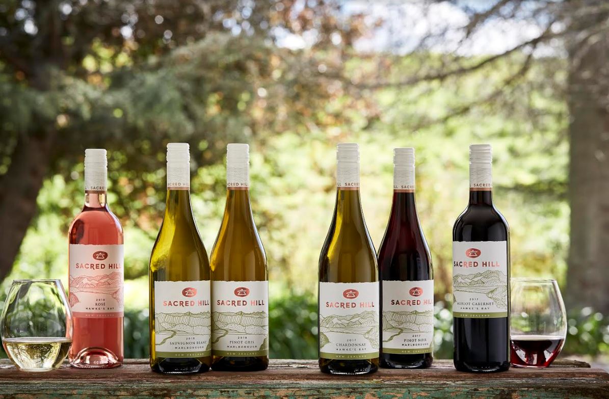 sacred hill wine's full range of new-look products