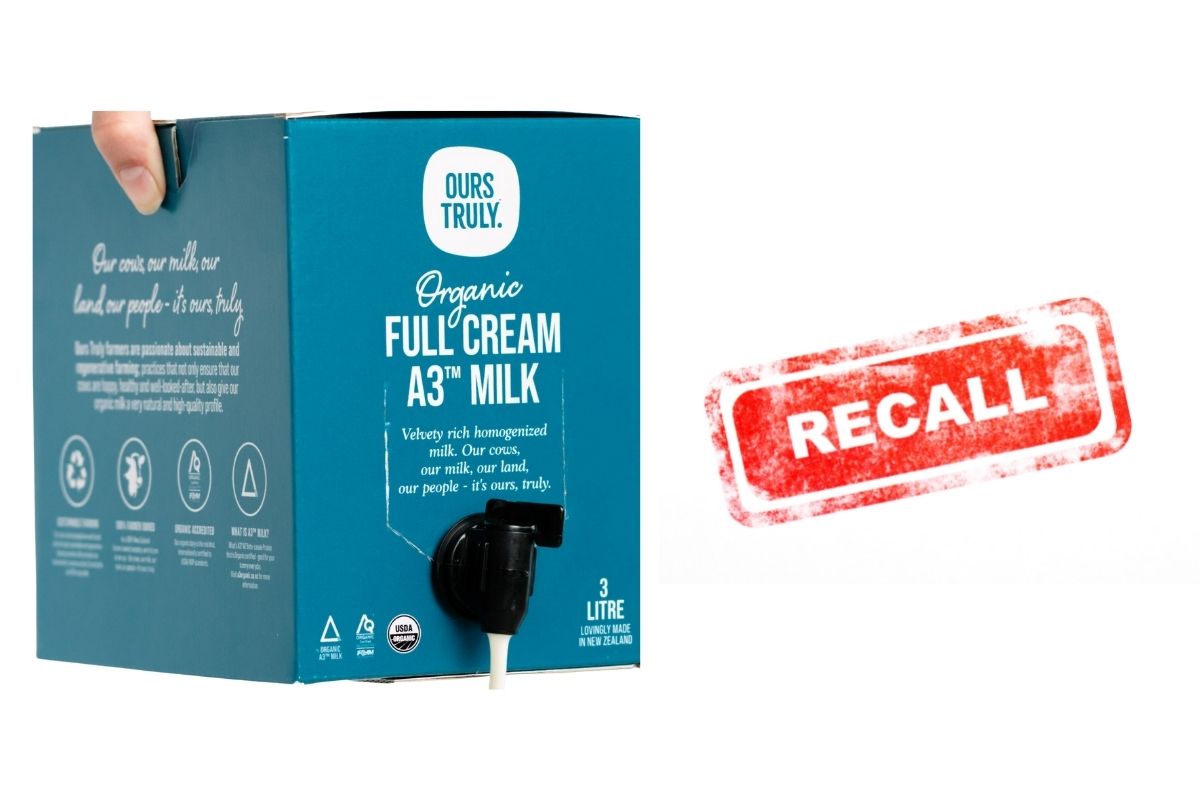 Recall of a batch of Ours Truly Full Cream A3 Milk